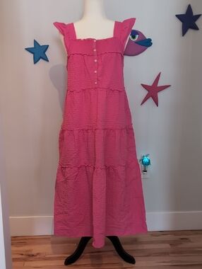 Old NavyPink Tiered Sundress.Size M. EUC.